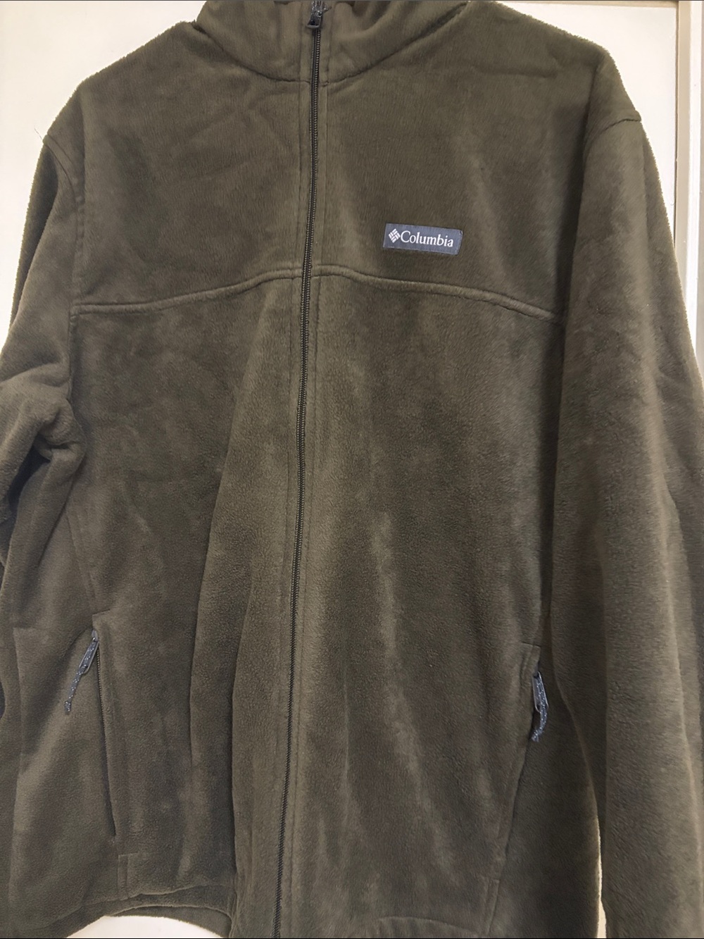 Columbia Men's Olive Full-Zip Fleece Jacket